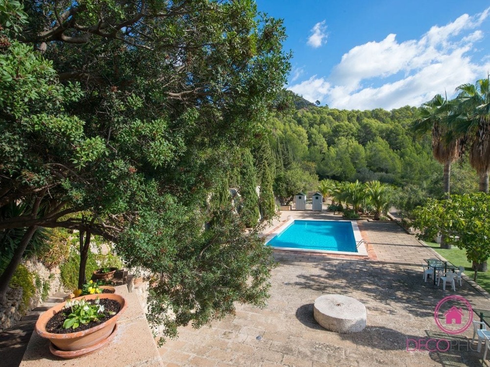 Venta de finca rústica en Andratx Mallorca | son Miquel zona piscina